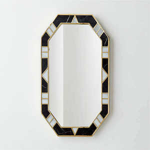 Espejo de Consola de Pared con Incrustaciones de Hueso Hecho a Mano - Diseño Rústico Moderno, Ecológico, Decoración para el Hogar y Bodas, Tamaño y Color Personalizables - Product Image 6