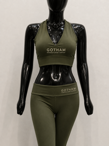 Soutien-gorge de sport personnalisé avec logo, couleur unie, sexy, dos nu, bretelles halter, col rond, maintien élevé, léger, sans coutures, séchage rapide, respirant pour femme - Product Image 1