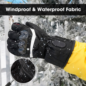 Racing Gloves Full <b>Finger</b> Leather Windproof Adjustable Wrist <b>Strap</b> Unisex Outdoor Riding Protection Black - Product Image 6