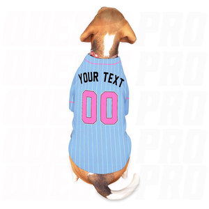 Custom Name Number Team Blue White Dog <b>Baseball</b> Jersey Personalized Pet Shirt for Cats Dogs Stylish Athletic Costume Apparel - Product Image 2
