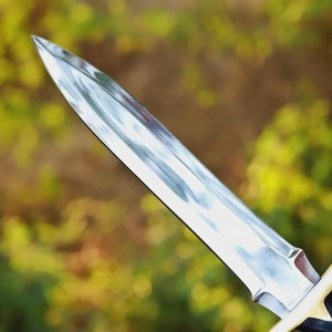 Couteau de chasse Bowie artisanal en acier inoxydable et Micarta, lame à pointe de lance, lame fixe, outil multifonctionnel pour l'extérieur et le bricolage - Product Image 2