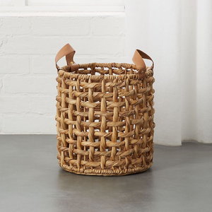 Durable Lightweight Eco-friendly Water Hyacinth Basket Wholesale <b>Handmade</b> Storage for Hotels Resorts and Supermarket - Product Image 5