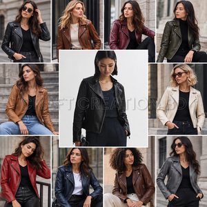 Wholesale 100% <b>Genuine</b> <b>Leather</b> <b>Jacket</b> Men Women Cowhide Biker Coat Custom OEM Export Order Bangladesh Factory Surplus Bulk Sale - Product Image 1