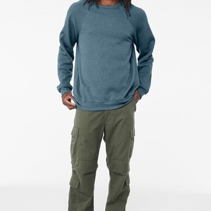 Men's Regular Fit <b>Raglan</b> Sleeve O-Neck Sweatshirt Solid Color Cotton Jersey Casual Wear Breathable Knitted <b>Top</b> - Product Image 5
