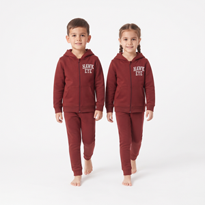 Conjunto deportivo de dos piezas para niños, sudadera con capucha y pantalones deportivos con cremallera, ropa deportiva con logo personalizado, chándal para niños - Product Image 3