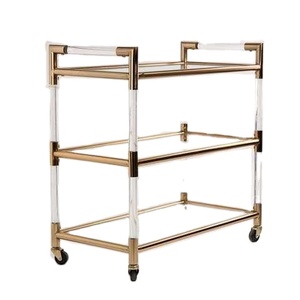 Unique Style <b>Trolley</b> bar Cart for Home Catering Hotel Restaurant Kitchen Food <b>Serving</b> <b>Trolley</b> Wine & Glasses Holder - Product Image 1