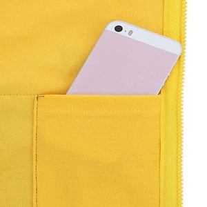 Chaleco con Capucha sin Mangas para Hombre, Amarillo y Negro, con Cierre Frontal, Estilo Casual, Corte Regular, Poliéster y Algodón - Product Image 6