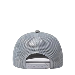 ราคาขายส่ง หมวกแก๊ปตาข่าย 5 ช่อง สีเทาล้วน ปรับขนาดได้ หมวกเบสบอลสไตล์มินิมอลลำลอง รับสกรีนโลโก้ - Product Image 5