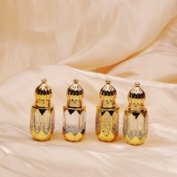 Flacon de parfum octogonal arabe Atar de 3 ml, 6 ml, 12 ml, flacon d'huile essentielle