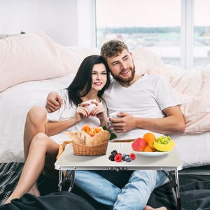 Tavolino Pieghevole per Laptop, Vassoio per Notebook da Letto, Divano, Pavimento, Dormitorio - per Colazione, Lettura, Scrittura, Studio - Product Image 6