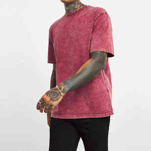 Camiseta Personalizada para Hombre, Estilo Hip Hop, Lavado Ácido, Spandex/Algodón, Bolsillo Grande, Antiarrugas, Secado Rápido, Transpirable, Estampado Vintage - Product Image 3
