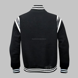 Chaqueta de lana de talla grande personalizada OEM para hombre, abrigo de invierno transpirable con diseño universitario y cuello levantado, venta al por mayor - Product Image 6