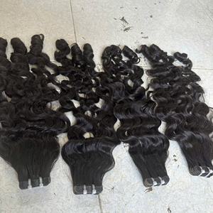 Paquete de ondas profundas de cabello virgen Natural rizado Super doble dibujado crudo 100% extensiones de cabello humano vietnamita donante único - Product Image 2