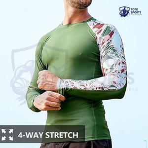 ชุดป้องกันผดผื่นสำหรับผู้ชายฟิตเนสออกกำลังกายกลางแจ้งน้ำหนักเบากระชับเพรียวบางทันสมัยออกแบบได้ตามต้องการ - Product Image 5