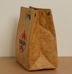 Wildfire <b>BBQ</b> Insulated Lunch Bag - Reusable Tyvek Paper Bag Style - Waterproof Thermal Cooler for Office, Picnic & <b>BBQ</b> - Product Image 3