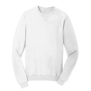 <b>White</b> French Terry Unisex Embroidery Crew Neck <b>Sweatshirt</b> Pullover Oversized Custom Plain Plus Size Drop Shoulder 3D <b>Sweatshirts</b> - Product Image 2