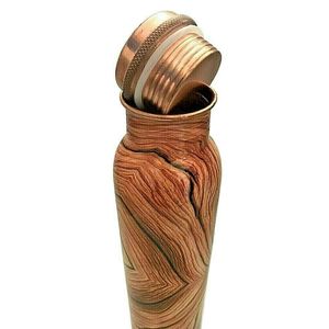 Bouteille d'eau en cuivre pur de haute qualité 1000 ml, design de couvercle unique, revêtement anti-corrosion écologique, unisexe, idéale pour les fêtes - Product Image 1