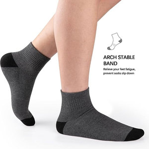Chaussettes basses pour hommes, lot de 12, confortables, respirantes, décontractées, couleur grise, mélange de coton doux, pour tous les jours, athlétiques - Product Image 4