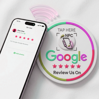 Tarjeta NFC con Chip para Reseñas de Google, Tarjeta de PVC Premium con Banda Magnética, Resistente al Agua, Tarjeta de Visita Inteligente sin Contacto para Restaurantes, Hoteles y Cafeterías