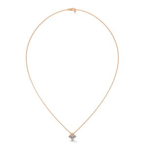 Collar con Colgante de Diamante Cultivado en Laboratorio en Oro Rosa para Mujer, Joyería Fina Elegante para Bodas, Cumpleaños y Uso Diario - Product Image 2