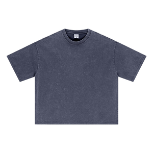 T-shirts décontractés 2026 de haute qualité à coupe régulière, bas de sweat en molleton bouclette français personnalisé pour homme, manches courtes en coton - Product Image 2