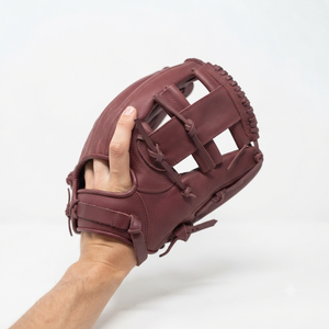 Leather <b>Baseball</b> Glove H-Web Right-Handed Full Finger Outfield Adult Non-Slip Hook And Loop Closure Premium Field Performance - Product Image 3