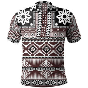 Polo de Talla Grande para Hombre, Estampado Geométrico Azul, Casual, Manga Corta, Impresión por Sublimación, Logotipo Frontal, Poliéster Tejido - Product Image 4