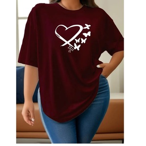 Camiseta de Verano para Mujer, Tallas Grandes, Nueva Colección, Estilo Casual, Manga Corta, 100% Algodón Transpirable, Proveedor BD - Product Image 2