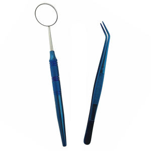 ชุดตรวจสุขภาพฟัน สแตนเลสสตีล พร้อมกระจก แหนบ และเครื่องมือวัด - Product Image 3