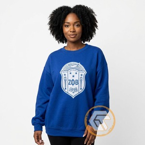 เสื้อสเวตเชิ้ตผ้าฝ้ายฟลีซระบายอากาศสำหรับผู้หญิง Zeta Phi Beta แบบสั่งทำขายส่ง ปักลายตามต้องการ สำหรับฤดูหนาว - Product Image 3