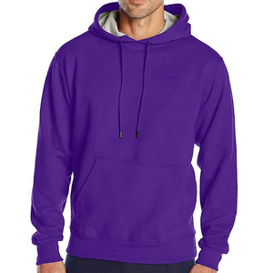 Sudadera de Invierno con Logotipo Personalizado Bordado, Sudadera con Capucha de Patrón Sólido Informal para Hombre, Personalizable, 100% Algodón, Felpa, Teñido Liso - Product Image 1