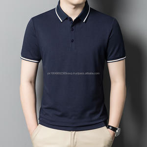 Luxury Premium Quality <b>Mulberry</b> <b>Silk</b> Custom Quick Dry Unisex Plain Business Uniform Golf Men's Polo Shirts for Men - Product Image 4