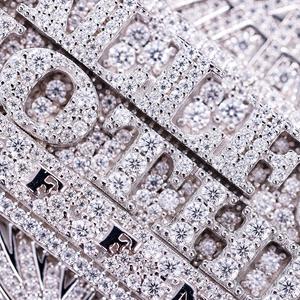 Pendentif Lettre Personnalisé Hip Hop Américain de Luxe Pahal Jewels, Chaîne Maille Cubaine en Argent 925 avec Moissanite VVS1 pour Initiale - Product Image 6