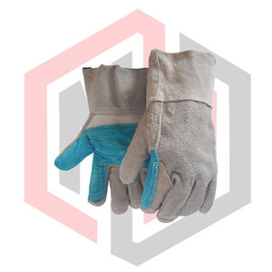 ถุงมือทำงานหนังสีน้ำเงินเทา ทนทานต่อการฉีกขาด ระบายอากาศได้ดี ป้องกันไฟฟ้าสถิต ป้องกันแรงกระแทก ป้องกันการบาด ป้องกันความร้อน ป้องกันไฟ - Product Image 3