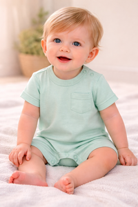 ชุดรอมเปอร์เด็กอ่อนแบบยูนิเซ็กซ์ ผ้าฝ้ายออร์แกนิค 100% ปรับแต่งได้ แขนสั้น นุ่ม ระบายอากาศดี ป้องกันรอยยับ ติดกระดุมแป๊ก สำหรับเด็กแรกเกิด - Product Image 3