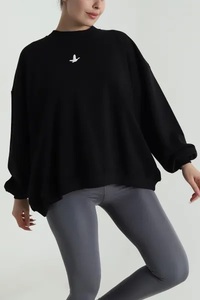 Sweat-shirt décontracté pour femmes grandes tailles, fermeture éclair 1/4, imperméable, écologique, séchage rapide, logo personnalisé, coton, polyester, polaire - Product Image 2