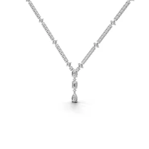 Collier pendentif HIPHOPSTAR en diamant de laboratoire en or 18 carats pour fiançailles, mariage, fête, 75 pierres multi-coupées - Product Image 3