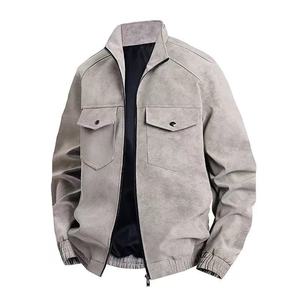 Chaqueta de Cuero Negra para Hombre, Manga Larga, Resistente al Viento, Estilo Otoñal, para Motocicleta - Product Image 5