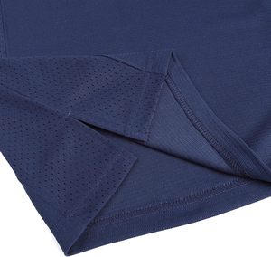 Maillot de sport à col en V et manches courtes avec rayures blanches, en polyester à séchage rapide, chemise décontractée pour l'été, ODM - Product Image 6