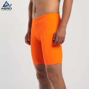 OEM ODM One Solid Orange Color Good Supplier Make Your Own Soft Stretchy And Supportive Fabric <b>Compression</b> <b>Shorts</b> For <b>Men</b> Wear - Product Image 5