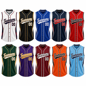 Maillot de baseball respirant, anti-transpiration, séchage rapide, antibactérien, grande taille, en polyester, uniforme d'équipe personnalisé, boutons sur le devant - Product Image 2