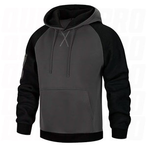 Sweat-shirts à capuche personnalisés pour hommes, en polaire, à blocs de couleur, à manches longues, 100% polyester, doux, chauds et anti-déchirure - Product Image 3