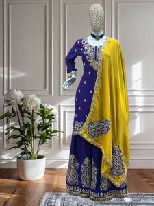 Women's Modern Chinon <b>Silk</b> Digital Print <b>Kurta</b> Set with Dupatta for Wedding/Party Occasions Quick Dry Regular Fit - Product Image 5
