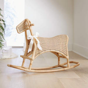 Caballito de Madera para Niños, Caballo de Mimbre, Animales de Juguete, Sillas de Animales para Montar para Bebés - Product Image 4