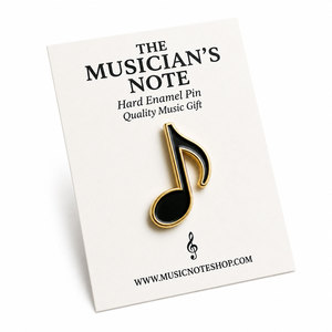 Épinglette en émail en forme de note de musique en or rose |   Épinglette Clé de Sol pour Professeur de Musique — Émail Dur Personnalisé OEM - Product Image 2