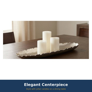 Plateau rectangulaire long en métal artisanal, texture martelée rustique, décoratif, pour service, centre de table, décoration de la maison, multi-usages - Product Image 4
