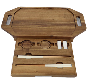 Juego de Bandejas para Servir Sushi de Madera de Acacia con Cajón, Tabla de Sushi Premium Apta para Alimentos, Plato Japonés para Servir Charcutería - Product Image 2