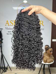 Top qualité 100% extensions de cheveux humains non transformés cuticule aligné eau PIXIE bouclés cheveux vierges tissage pour les femmes noires - Product Image 4