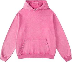 Sweat-shirts unisexes de haute qualité 100 % coton, coupe ample, entièrement ornés de strass, épais, brodés en 3D, effet délavé, personnalisables pour hommes - Product Image 3