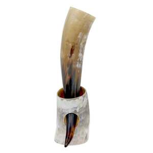 Viking <b>Drinking</b> <b>Horns</b> with <b>Horn</b> Stand Made of Organic Material Polished Love Style Eco-Friendly Manufacturer Exporter From India - Product Image 1